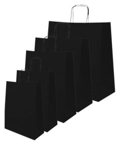 Clique para ampliar! - Sacos em Papel branco de cor preta