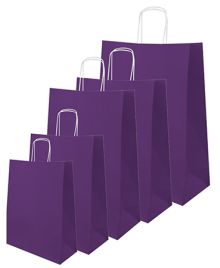 Clique para ampliar! - Sacos em Papel branco de cor roxa