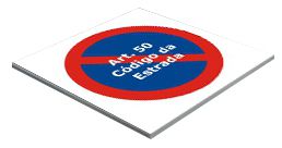 Clique para ampliar! - Sinal proibido estacionar art.º 50 do código da estrada